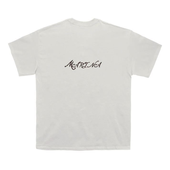 Natural T-Shirt With Marina Back Print