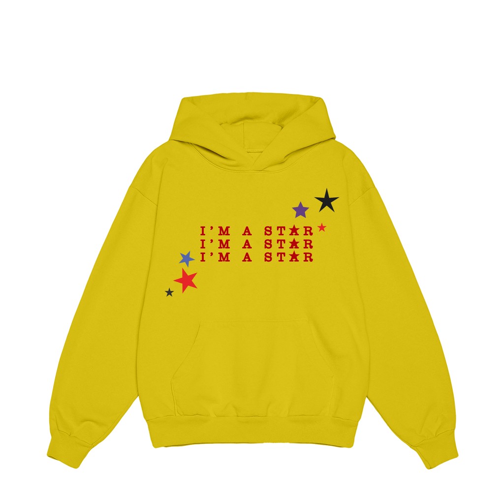 I'm A Star Yellow Pullover Hoodie